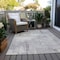 Homeroots 5' X 8' Gray And Silver Geometric Washable Indoor Outdoor Area Rug 618590 - alternate 2