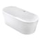 Kingston Brass 67" Acrylic Oval Double Ended Freestanding Tub with Drain, Glossy White VTOV673023 - alternate 1