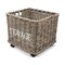 Happimess Yael Coastal Hand-Woven "STORAGE" Rattan Basket with Wheels and Handles, Kubu Gray BSK1001A - alternate 2