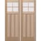 Doornmore CRF-P3G4, 74.5" x 98" ( 2x36" Door) Left Hand, Mahogany SDL 4 Lite Exterior Door CRF-P3G4-SW-3696_2_LI - alternate 1