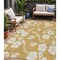 Homeroots 5' X 8' Gold Ivory And Brown Floral Washable Indoor Outdoor Area Rug 599881 - alternate 1