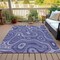 Homeroots 3' X 5' Plum And Ivory Geometric Washable Indoor Outdoor Area Rug 631395 - alternate 2
