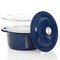 Kenmore Elite Oak Park 5 Quart Enameled Cast Iron Casserole with Lid and Glass Steamer in Blue 126364.03 - alternate 2