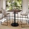 Flash Furniture Acadia 36 in Square Tabletop, TopGuard HPL Technology in Dark Brown, 24 in ST-SQ36-WBR-TR24B-GG - alternate 2