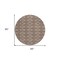 Homeroots 8' Brown And Beige Round Geometric Washable Indoor Outdoor Area Rug 599612 - alternate 2