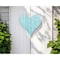 Homeroots 12" Turquoise Reclaimed Wood Heart Wall Decor 384899 - alternate 2