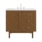 James Martin Vanities Laurent 36" Single Vanity, Honey Oak w/ 3 CM White Zeus Silestone Top 545-V36-HNO-3WZ - alternate 1