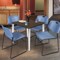 Regency Square Kahlo Breakroom Table W/ 4 Zeng Stack Chairs, 30 in W, 30 in L, Neo Walnut TPL3030NWCM44BE - alternate 2