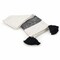 Homeroots 50" X 60" Blue and White Woven Cotton Striped Throw Blanket with Tassels 516508 - alternate 1