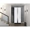 Vdomdoors Steel Door Deux 1744 Natural Oak Sidelight Exterior Black Window Stainless Inserts Single Modern Pa DEUX1744EXD-OAKB-W36+14xH80-RH-O - alternate 1
