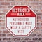 Signmission Restricted Area Authorized Personne, 6 Inch X 6 Inch, Plastic Sign OC-P-6-174 - alternate 2