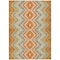 Homeroots 3' X 5' Beige Orange And Red Geometric Washable Indoor Outdoor Area Rug 581521 - alternate 2
