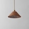Jonathan Y Hattie 15 in. 1-Light Coastal Bohemian Metal and Woven Rattan LED Pendant Light, Gold Painting/Brown JYL5713A - alternate 3
