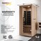 Steamspa 1-Person Carbon FAR Infrared Hemlock Wooden Indoor Sauna Room with LED Touch Control Panel SC-SS0013-GS - alternate 2