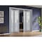 Sartodoors Sliding Closet Double Bi-fold Doors Grey Solid Core Modern Interior VEREGIO7339DBF-GRE-72 x 84 (4* 18x84) - alternate 2