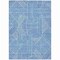 Homeroots 8' X 10' Blue And Ivory Abstract Washable Indoor Outdoor Area Rug 594920 - alternate 2
