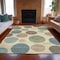 Homeroots 10' X 14' Ivory Fern Green And Teal Blue Geometric Washable Indoor Outdoor Area Rug 630578 - alternate 2