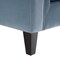 Homeroots 83" Slate Blue Velvet Wood Sofa With Toss Pillows 543951 - alternate 2
