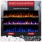 Northwest Electric Fireplace 50 in Wall Mounted with Bluetooth Speakers & Remote to Adjust LED Flames 80-BEF-50B - alternate 2