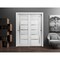Sartodoors Sliding Closet Bypass Doors Grey Solid Core Modern Interior QUADRO4088DBD-OAK-36 - alternate 1