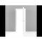 Sartodoors Solid French Door 24 x 96in, White Silk W/ Frosted Glass, Single Regular Panel Frame Trims Handle VEREGIO7288ID-WS-2496 - alternate 3