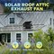 Wrightmaster 55-Watt 1200 CFM Black Aluminum Roof Mount Solar Attic Fan with Smart Power Adapter and Remote ZR-SAF-55 - alternate 2