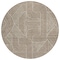 Homeroots 8' Brown And Beige Round Abstract Washable Indoor Outdoor Area Rug 594913 - alternate 2