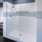 Fab Glass And Mirror Fixed Shower Screen for Bathroom | Brushed Nickel Finish | Water Repellent | 3/8in Tempered Glas MSD1-30-72BN - alternate 1