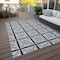 Homeroots 5' X 8' Black Ivory And Gray Medallion Washable Indoor Outdoor Area Rug 589327 - alternate 2