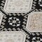 Homeroots 8' Black And Silver Round Floral Washable Indoor Outdoor Area Rug 610741 - alternate 2