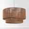Jonathan Y Elliott 24" 5-Light Coastal Bohemian Adjustable Metal Hand-Woven Rattan-Look Paper Rope 2-Tier Drum JYL9563A - alternate 3