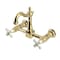 Kingston Brass Two-Handle Wall Mount Bridge Kitchen Faucet, Polished Brass KS2442PX - alternate 1
