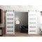 Sartodoors Sturdy Double Barn Door White Solid Core Modern Interior QUADRO4445DB-S-WS-36 - alternate 1