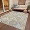 Homeroots 5' X 8' Ivory And Cream Geometric Washable Indoor Outdoor Area Rug 609137 - alternate 2
