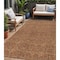 Homeroots 5' X 8' Orange And Ivory Geometric Washable Indoor Outdoor Area Rug 613573 - alternate 1