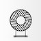 Homeroots 11" Black Metal Geometric Circle Tabletop Sculpture 392547 - alternate 2