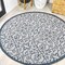 Jonathan Y Madrid Vintage Filigree Textured Weave Blue/Cream 5 ft Round Indoor/Outdoor Area Rug SMB107F-5R - alternate 1