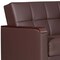Homeroots 87" Brown Faux Leather Convertible Futon Sleeper Sofa And Toss Pillows With Storage 607105 - alternate 2