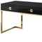 Homeroots 47" Black and Gold Wood and Stainless Steel Writing Desk With Two Drawers 543795 - alternate 3