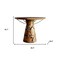 Homeroots 39" Natural Reclaimed Wood Pedestal Base Round Top Dining Table 716284 - alternate 2
