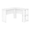 Homeroots 47" White Wood Corner Computer Desk 489877 - alternate 1