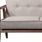 Homeroots 69" Beige Polyester Sofa With Brown Legs 396458 - alternate 2