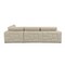 Homeroots Beige Italian Leather Reclining L Shaped Two Piece Corner Sectional 482254 - alternate 2