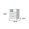 Homeroots 20" White Wood Two Drawer Nightstand 534892 - alternate 2