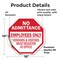 Signmission No Admittance Employees Only Vendor, 10 Inch X 10 Inch, Vinyl Decal OC-D-10-74 - alternate 2