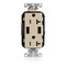 Leviton USB Receptacle, 20 A, 1 hp, Ivory, PBT M58AA-I - alternate 1