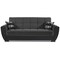 Homeroots 93" Dark Gray And Black Chenille And Faux Leather Sleeper Sofa And Toss Pillows With Brown Legs 607166 - alternate 2