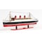 Homeroots 5" Black and Red Solid Wood Hand Painted RMS Queen Mary Model Boat 401884 - alternate 2