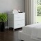 Homeroots 12" White Fabric Metal And Wood Two Drawer Dresser 635730 - alternate 2