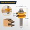 Powertec Cabinet Door Rail and Stile Router Bit, Ogee Profile, 1/2" Shank, 1-5/8" Diameter, 1 Pair 73070 - alternate 2